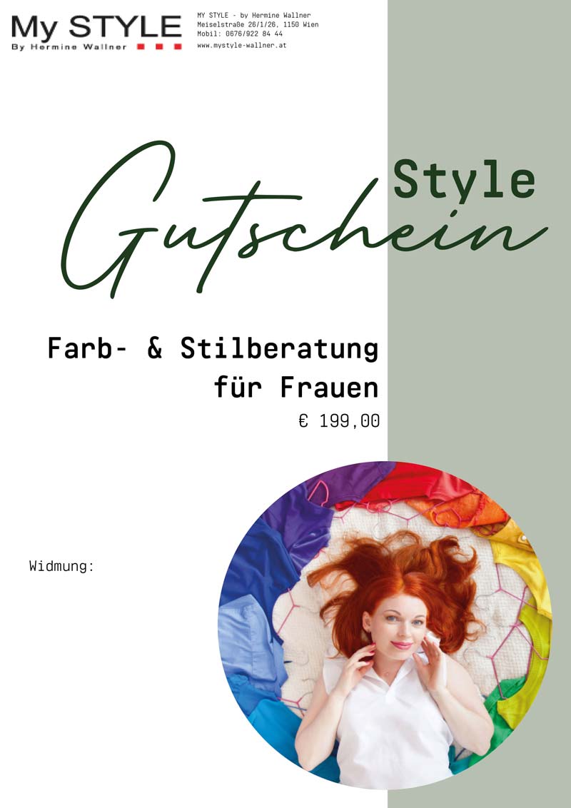 Gutschein Farb- und Stilberatung für Damen